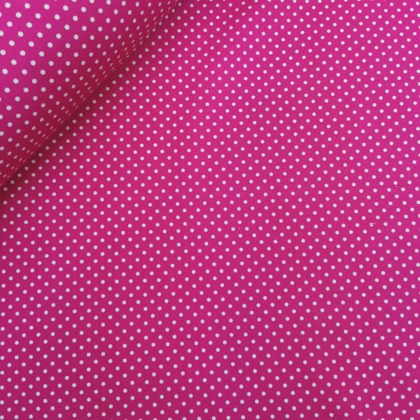 3mm Spot Cotton Poplin Bright Pink